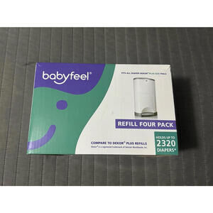 Babyfeel Refills Compatible with DEKOR PLUS Diaper Pails 4 Pack New Sealed